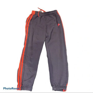 Adidas climalite grey orange striped boy jogger Sz L